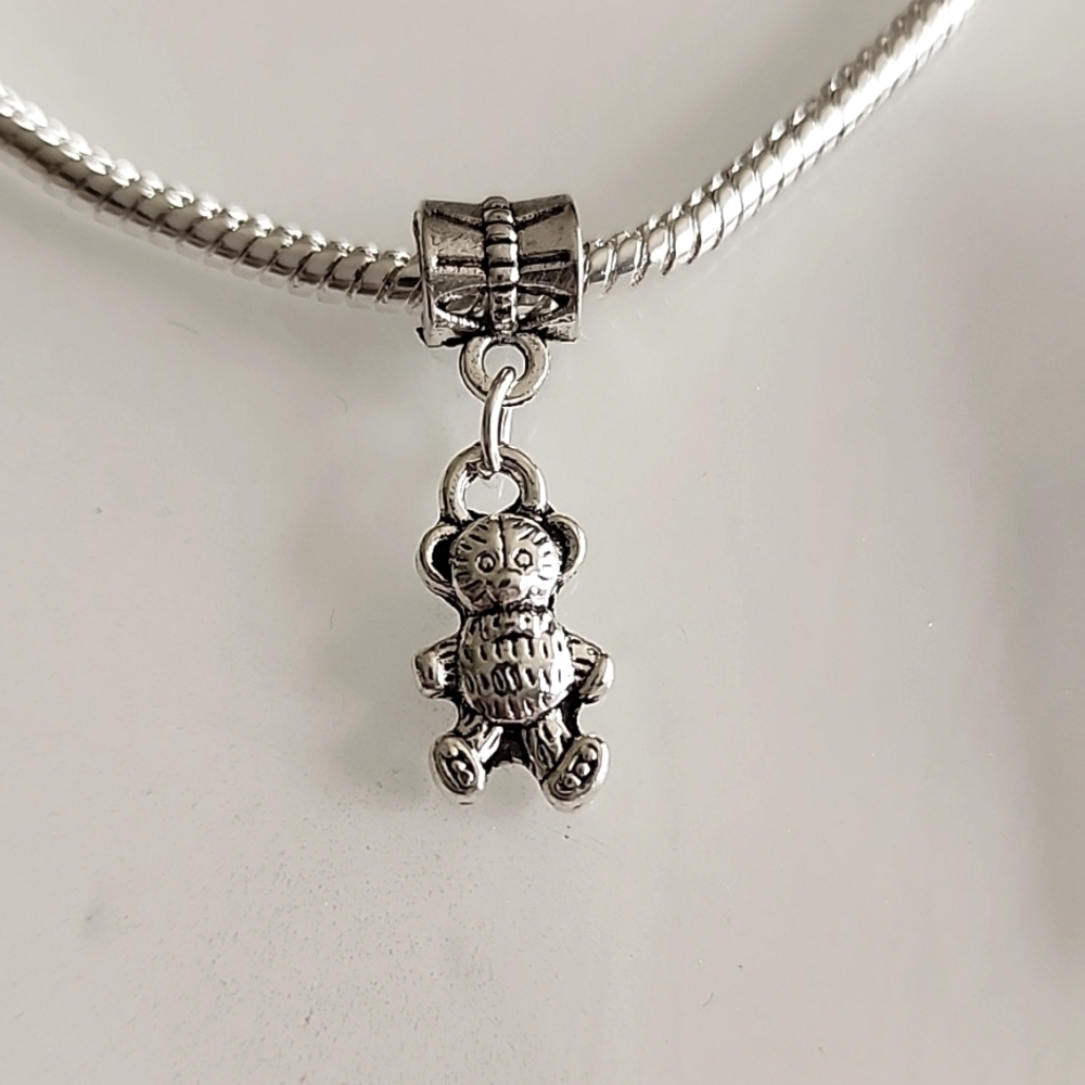 Teddy Bear Charm European Style Bracelets Fits Pandora Systems Zinc Alloy